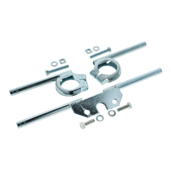 SET Blinkleuchtenträger, Blinkerträger gerändelt Ø10mm, Simson S51, S70